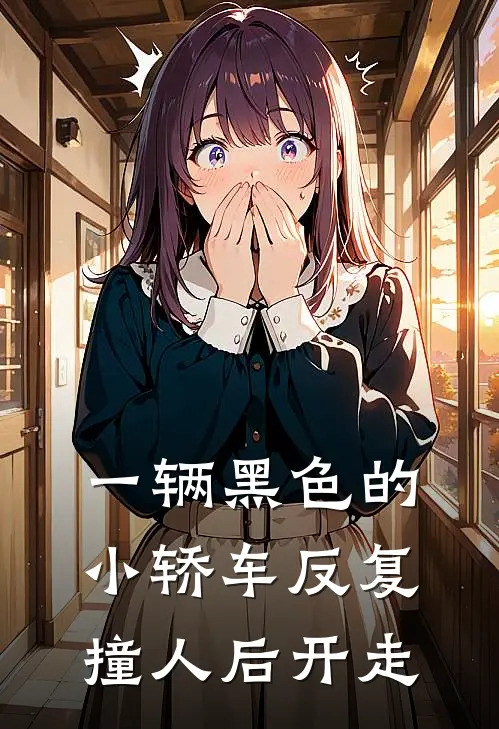 一辆黑色的小轿车反复撞人后开走